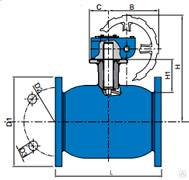 Кран шаровый фланцевый навал ду150 типы