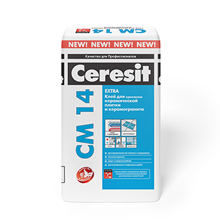 Клей для плитки и керамогранита Церезит СМ14 Экстра (Ceresit CM14 Extra)