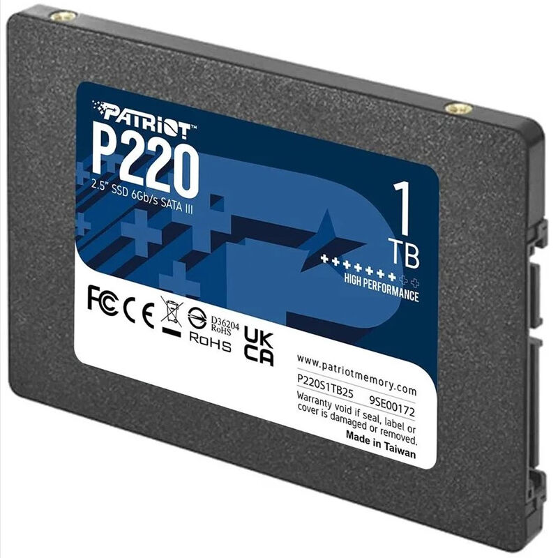 P220S1TB25, Диск SSD PATRIOT P220 2.5" 1TB SATA III (6Gb/s)