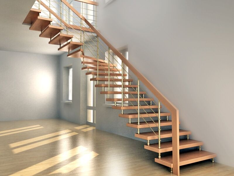 Лестницы на больцах металлические в дом