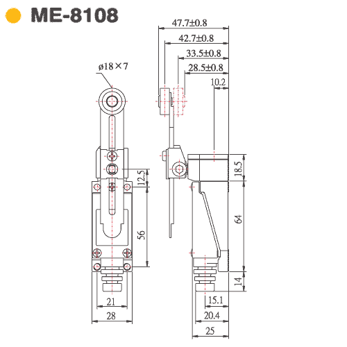 Концевик МЕ-8108 250V 5A выключатель концевой