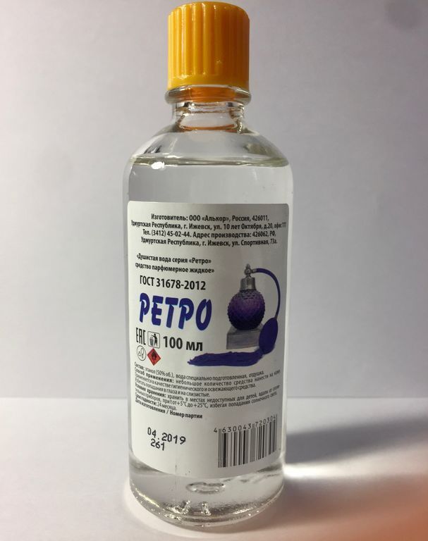 Средство парфюмерное жидкое Ретро РЕТРО 50% 100мл./24