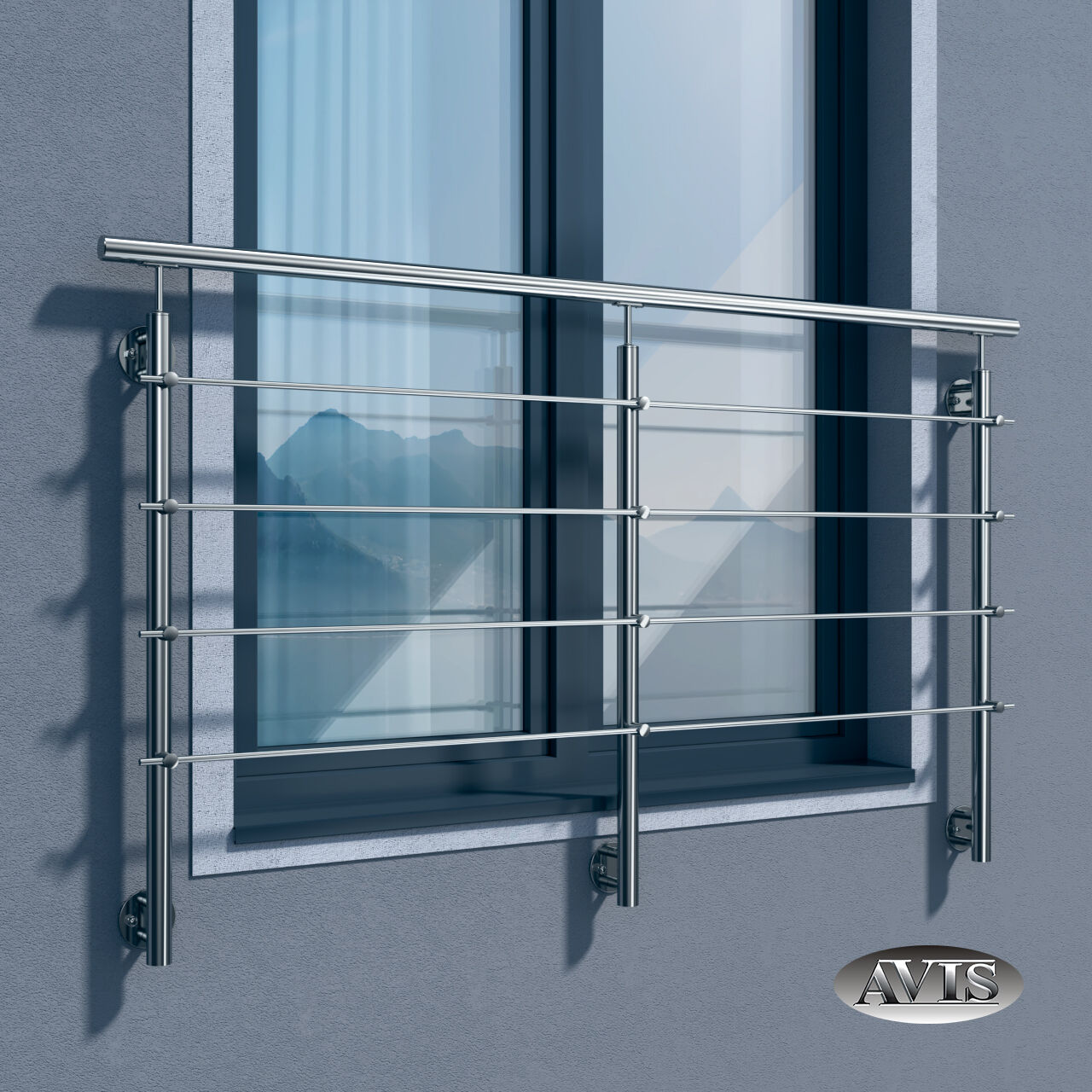 Металлические решетки трехстворчатые на французские окна из стали