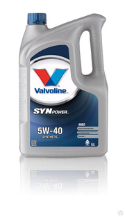 Масло моторное Valvoline 5W40 SYNPOWER MBO 5 L 
