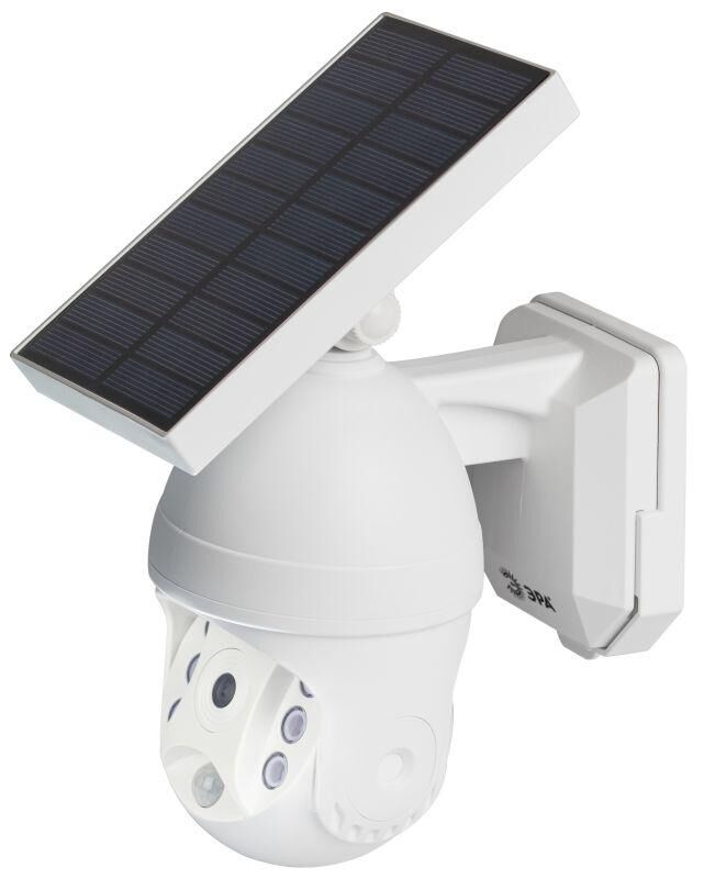 Светильник светодиодный "Камера" ERAFS012-10 6LED 8х24см фасадный на солнечн. батарее с датчиком движения ЭРА Б0057600 Э
