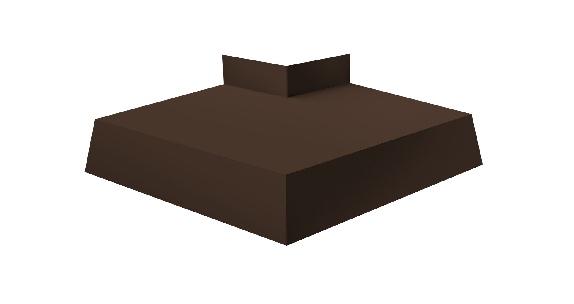 Угол отлива внешний 200 0,5 GreenСoat Pural с пленкой RR 887 шоколадно-коричневый (RAL 8017 шоколад)