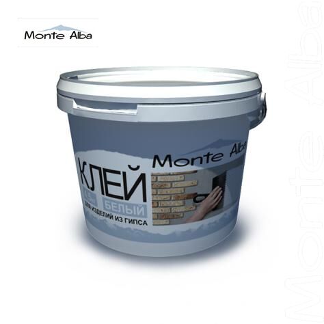 Клей для изделий из гипса, Monte Alba, (ведро, 4,0 кг)