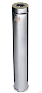 Сэндвич дымоход 1,0 м D120х200 (AISI-430/0,5мм + нерж. сталь) Ferrum #1