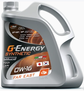 Cинтетическое Масло моторное G-Energy Synthetic Far East 0w16, 1л., API SP ILSAC GF-6B