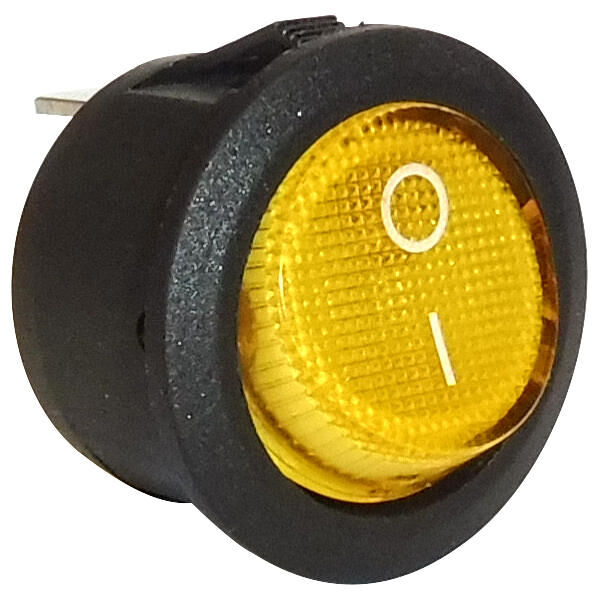 Клавишный выключатель SC768 желтый номинальный ток 5A/250В АС, неоновая подсветка номинальный ток 5A/250В АС, неоновая п