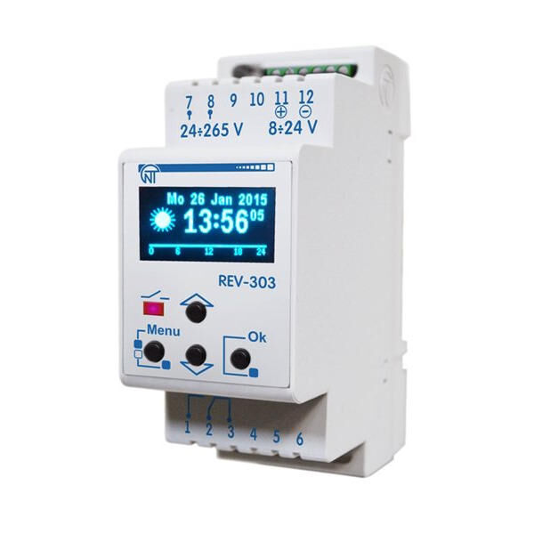 Программируемый многофункциональный таймер РЭВ-303 напряжение питания 24 – 265 В напряжение питания 24 – 265 В