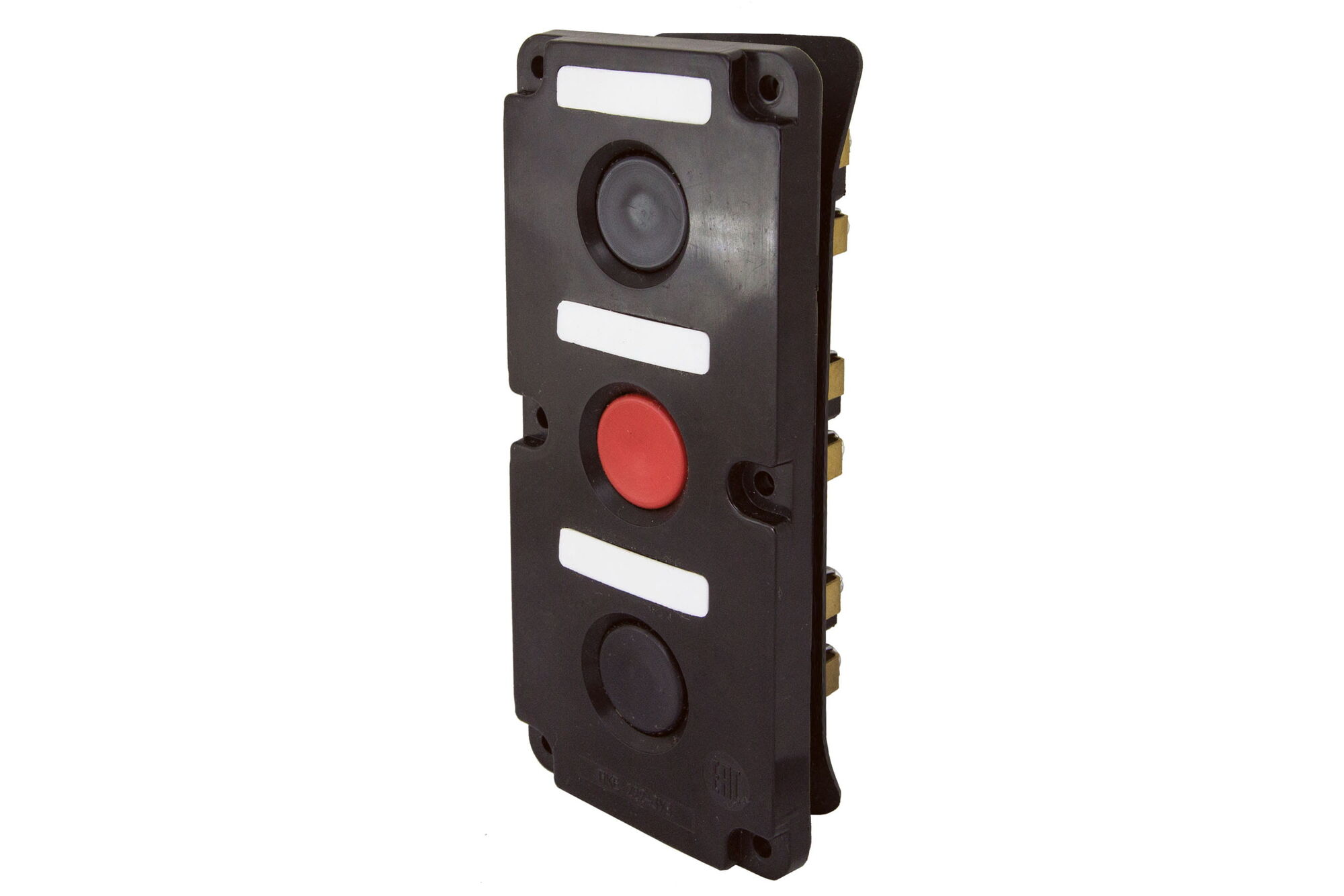 Пост кнопочный ПКЕ 112-3 У3 красная и две черные кнопки, IP40 красная и две черные кнопки, IP40