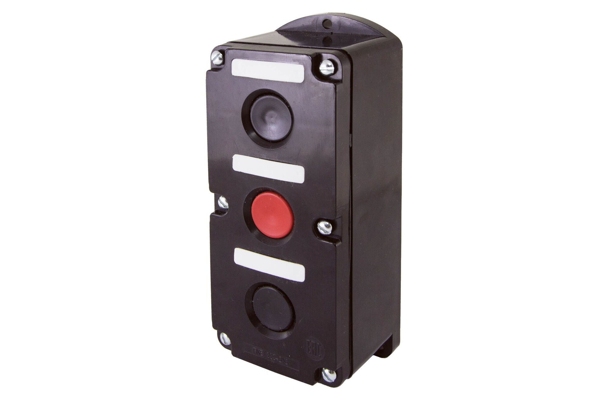 Пост кнопочный ПКЕ 212-3 У3 красная и две черные кнопки, IP40 красная и две черные кнопки, IP40