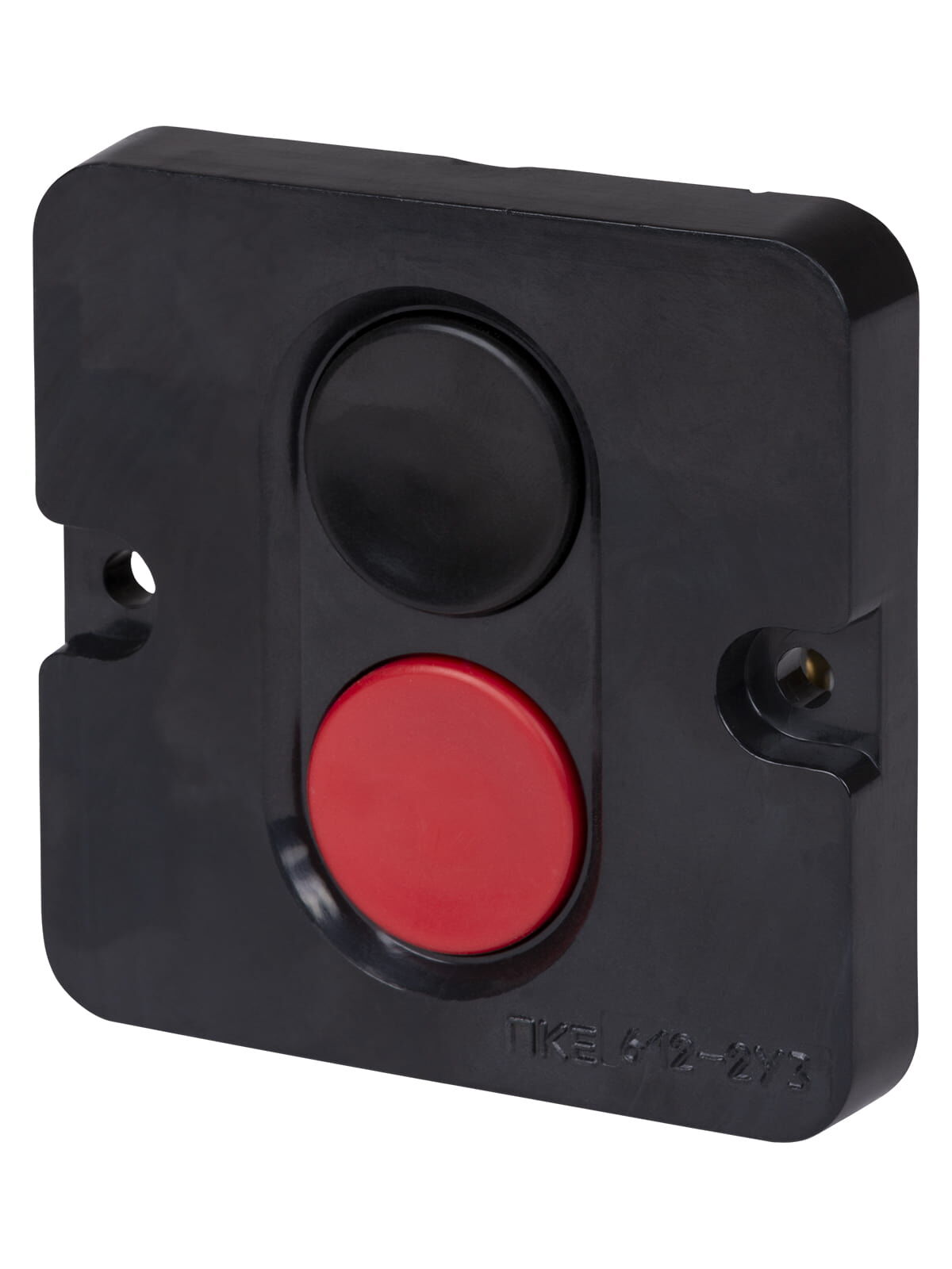 Пост кнопочный ПКЕ 612 У2 красная и черная кнопки, IP40 красная и черная кнопки, IP40