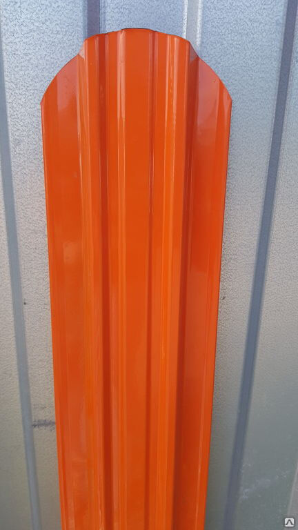 Штакетник металлический 116 мм оранжевый двухсторонний