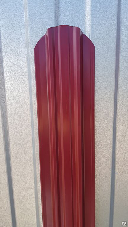 Штакетник металлический 116 мм матовый бордовый