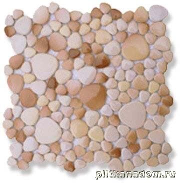 Керамическая плитка Керамин JNJ Мозаика Морские камешки 1712 на бумаге 28,3х28,3