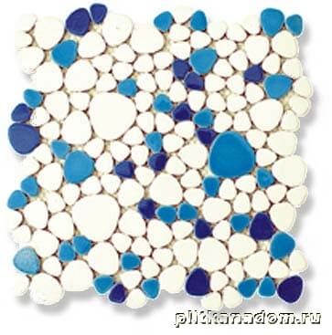 Керамическая плитка Керамин JNJ Мозаика Морские камешки 1719 на бумаге 28,3х28,3