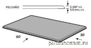 Керамическая плитка Керамин Apavisa Evolution Vison Striato Angulo Ступень 29,75х59,55
