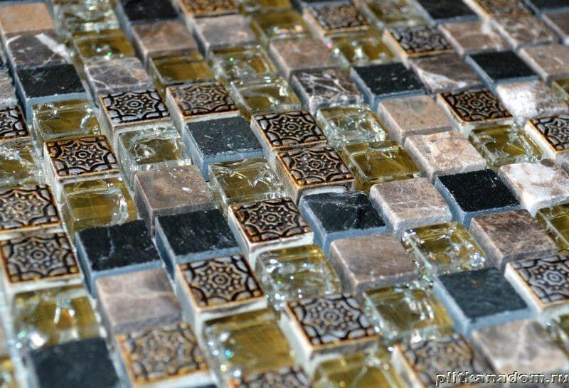 Керамическая плитка Керамин Imagine Mosaic HS1924 Мозаика из смеси стекла,камня и металла 30,1х30,1
