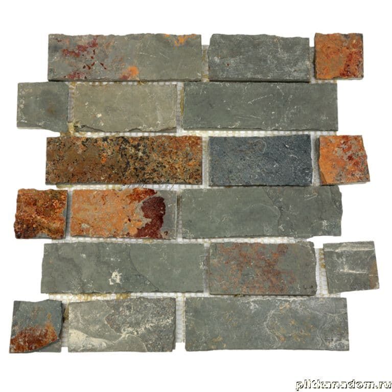 Керамическая плитка Керамин Sekitei Каменная мозаика MS0205 GW Сланец ржавый 30,5х30,5