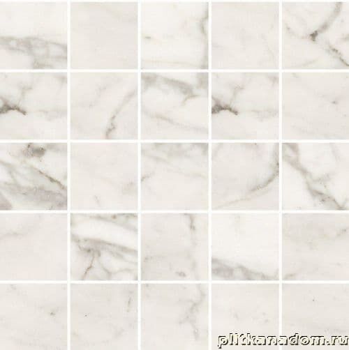 Керамическая плитка Керамин Kerranova Marble Trend Carrara K-1000-MR-m14 Мозаика 30,7х30,7