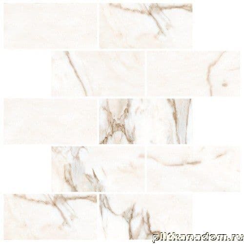 Керамическая плитка Керамин Kerranova Marble Trend Calacatta K-1001-MR-m13 Мозаика 30,7х30,7