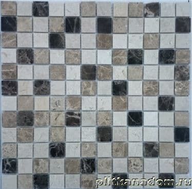 Керамическая плитка Керамин Caramelle Pietrine Pietra Mix 1 Мозаика матовый 29,8х29,8x0,4 (2,3х2,3)