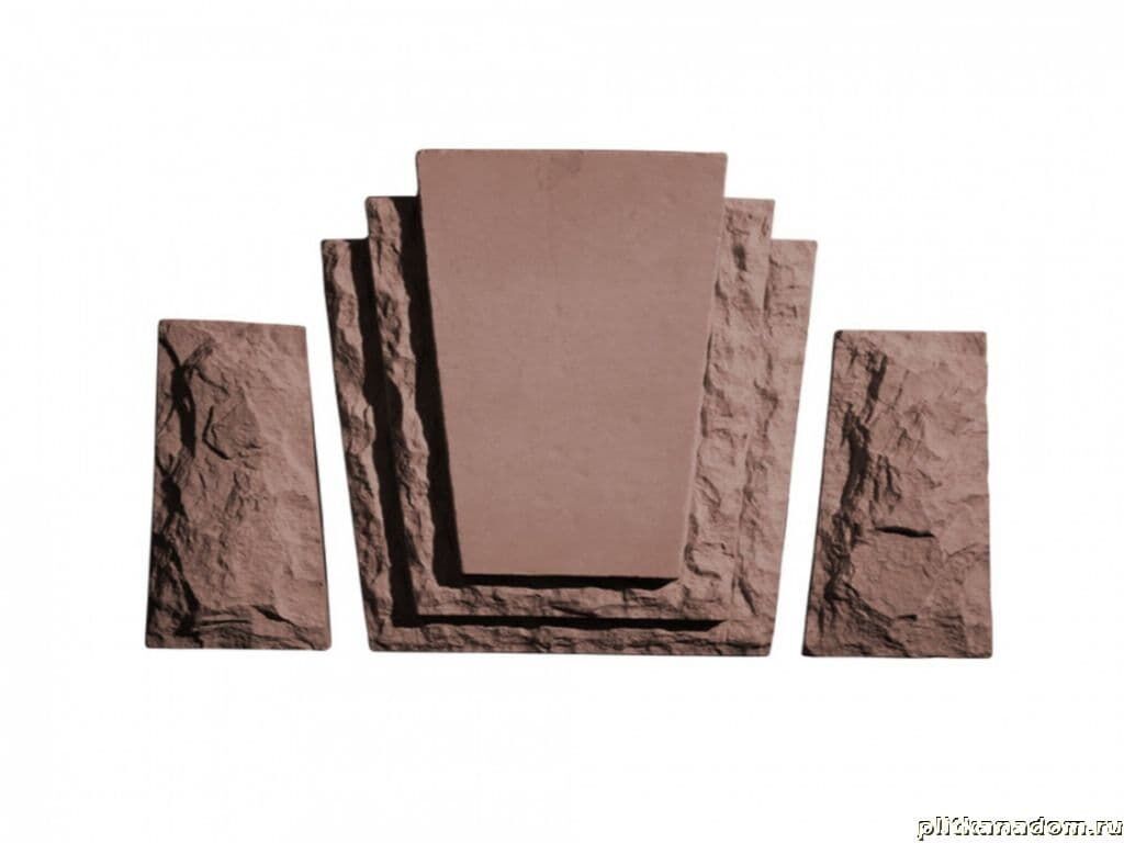 Керамическая плитка Керамин UniStone 2 Коричневый Замковый камень 16,1x24,5x5