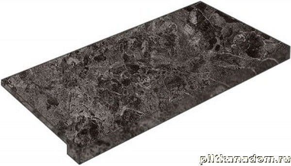 Керамическая плитка Керамин Museum Solto 4D P Black RW Ступень 30x100