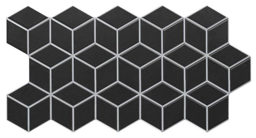 Керамическая плитка Керамин Realonda Ceramica Rhombus Black Настенная плитка 51x26.5