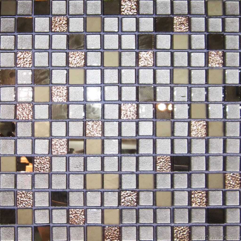 Керамическая плитка Керамин Decor-mosaic Фантазия MDF-06 Мозаика (стекло, зеркало) 30,6х30,6 (2х2)