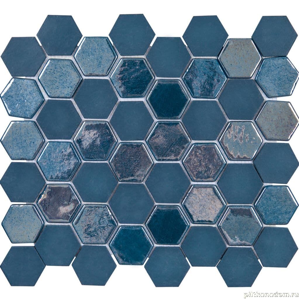 Керамическая плитка Керамин Togama Sixties Blue 6 Мозаика стекло 29,8х33