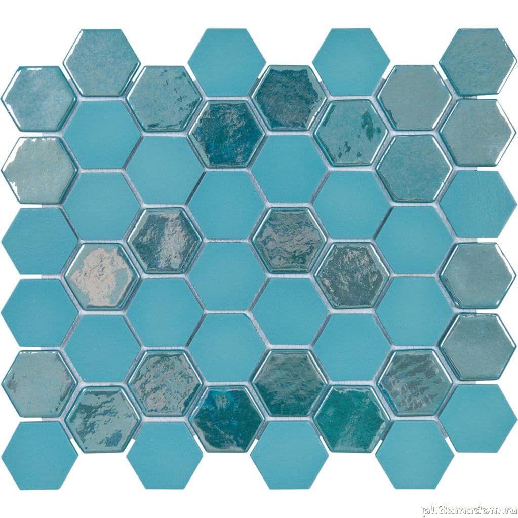 Керамическая плитка Керамин Togama Sixties Turquoise 6 Мозаика стекло 29,8х33