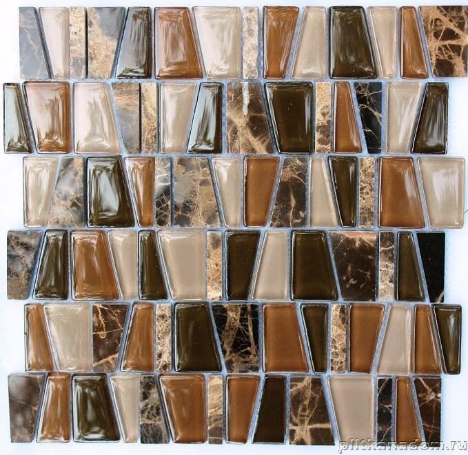 Керамическая плитка Керамин NS-mosaic Exclusive series S-849 Стекло, камень Мозаика 30,5х30,5 (2х4)