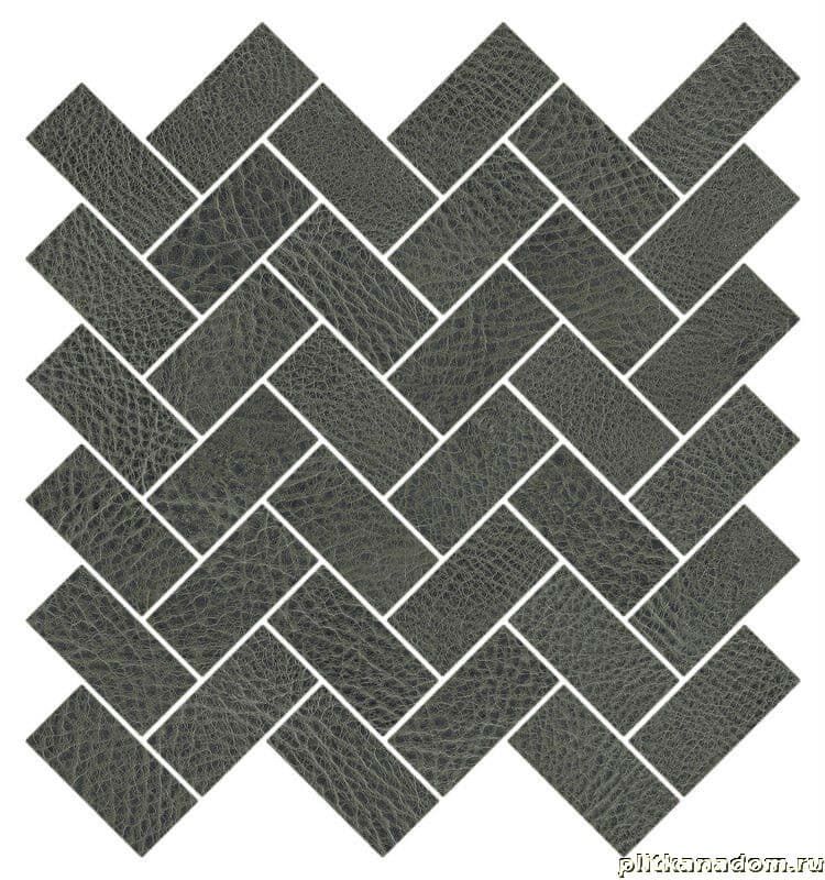 Керамическая плитка Керамин Kerranova Shevro K-301-SR-m06 Black Мозаика 28,2х30,3