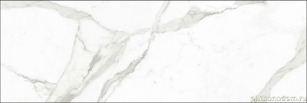 Керамическая плитка Керамин Creto Statuario MEY30W17200C White W M NR Glossy 1 Белая Глянцевая Настенная плитка 25x75