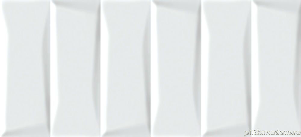 Керамическая плитка Керамин Cersanit Evolution EVG053 Белая Рельеф Настенная плитка 20x44