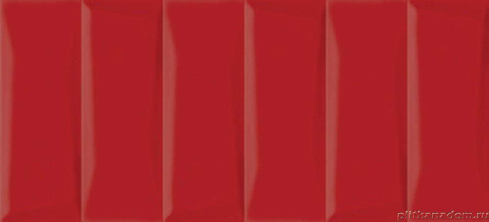 Керамическая плитка Керамин Cersanit Evolution EVG413 Красная Рельеф Настенная плитка 20x44