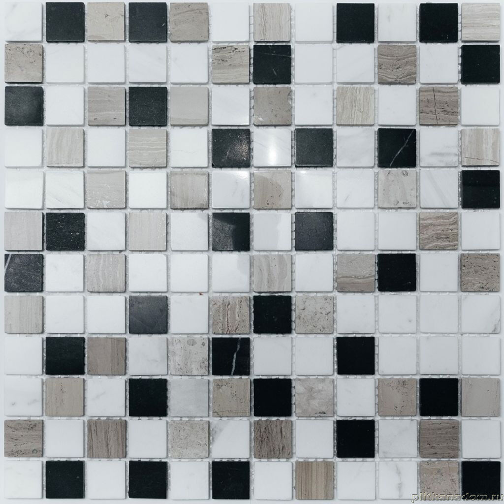 Керамическая плитка Керамин NS-mosaic Stone series KP-746 Камень полированный Микс Мозаика 29,8х29,8 (2,3х2,3)