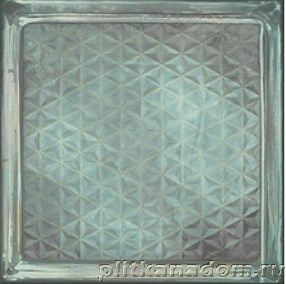 Керамическая плитка Керамин Aparici Glass Blue Brick Голубая Рельефная Настенная плитка 20x20