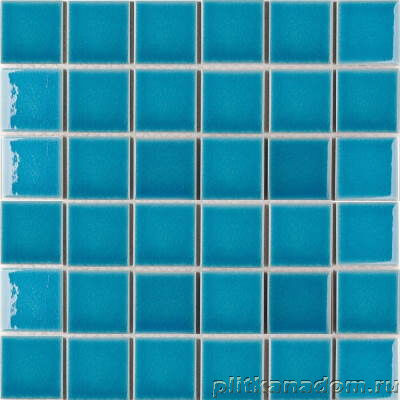 Керамическая плитка Керамин Starmosaic Homework Crackle Light Blue Glossy (LWWB80082) Голубая Глянцевая Мозаика 30,6х30,