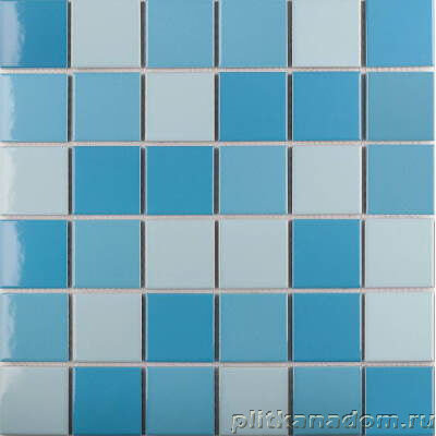 Керамическая плитка Керамин Starmosaic Homework Light Blue Mix Glossy (WB43388) Голубая Глянцевая Мозаика 30,6х30,6 (4,8