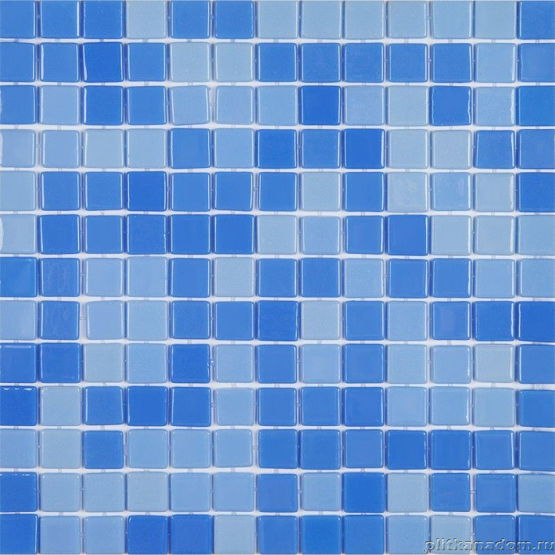 Керамическая плитка Керамин Togama Pools Mauricio Голубая Глянцевая Мозаика 34х34 (2,5х2,5)