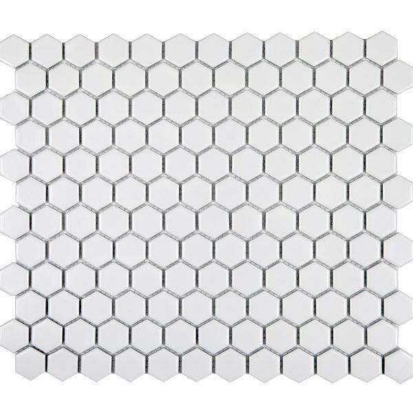 Керамическая плитка Керамин Imagine Mosaic KHG23-1M Белая Матовая Мозаика из керамики 26х30 (2,3х2,6)
