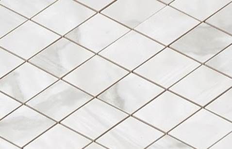 Керамическая плитка Керамин Caramelle Pietrine 7 мм Dolomiti Bianco Matt Белая Матовая Мозаика 30,5х30,5х0,7 (4,8х4,8)