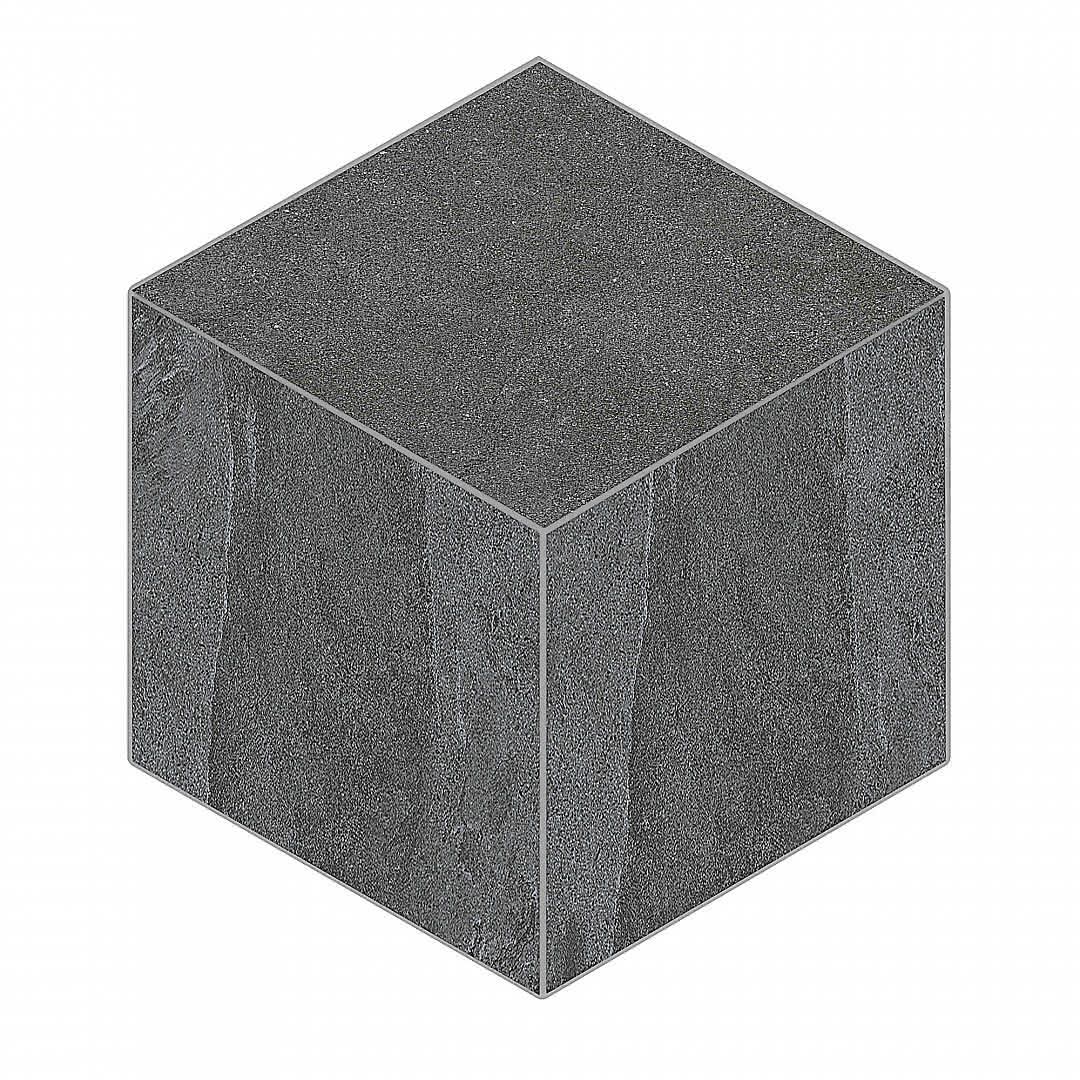 Керамическая плитка Керамин Estima Luna Anthracite LN03-TE03 Cube Серая Неполированная Мозаика 25х29