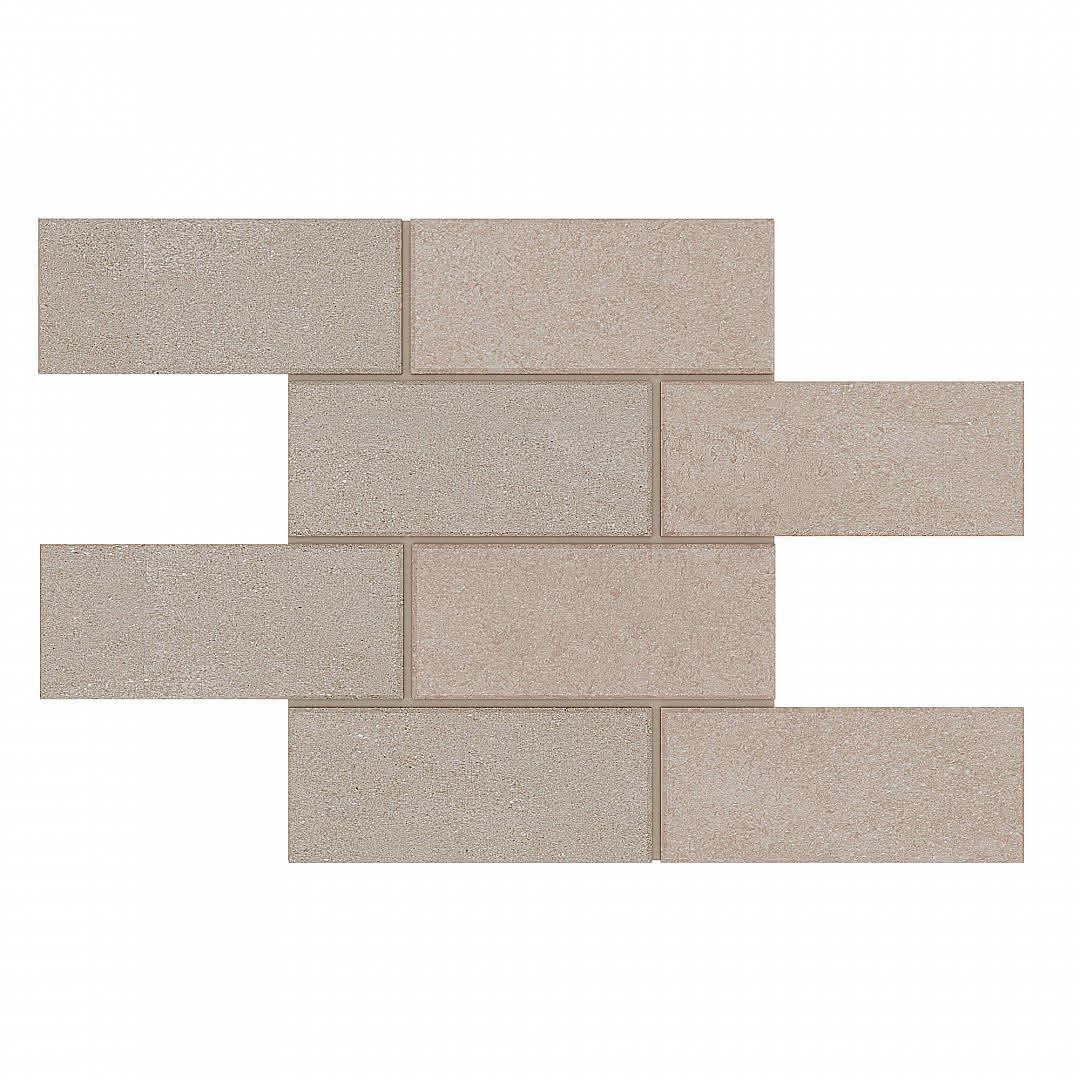 Керамическая плитка Керамин Estima Luna Beige LN01-TE01 Bricks Big Бежевая Неполированная Мозаика 28,6х35
