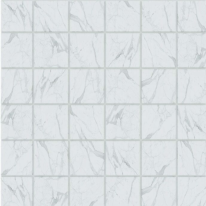 Керамическая плитка Керамин Estima Montis White MN01 Белая Неполированная Мозаика 30х30 (5х5)