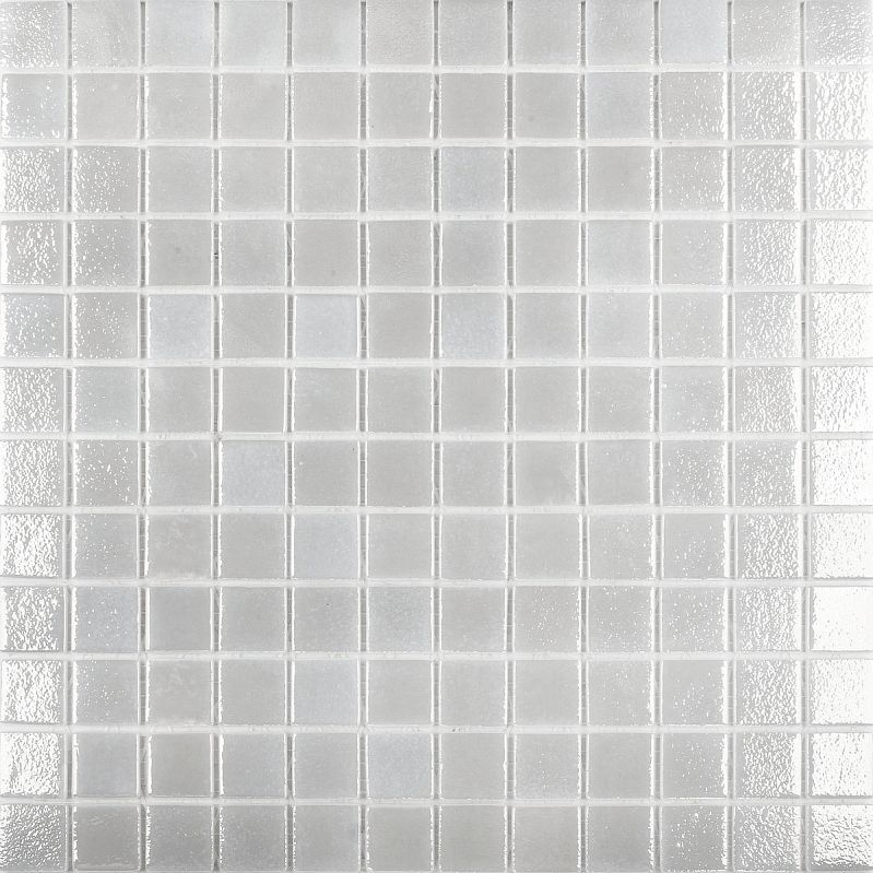 Керамическая плитка Керамин Vidrepur Shell № 563 White Белая Глянцевая Мозаика 31,7х31,7 (2,5х2,5 на сетке)
